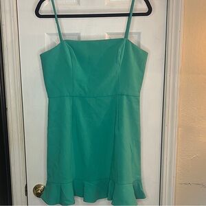 French Connection  Spaghetti Strap Dress with Ruffle Hem NWT